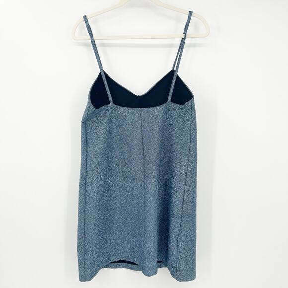 Zara Trafaluc Womens Going Out Party Metallic Glittery Cami Mini‎ Dress Size M - Picture 6 of 6